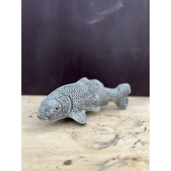 Koi szobor 45cm (szürke)