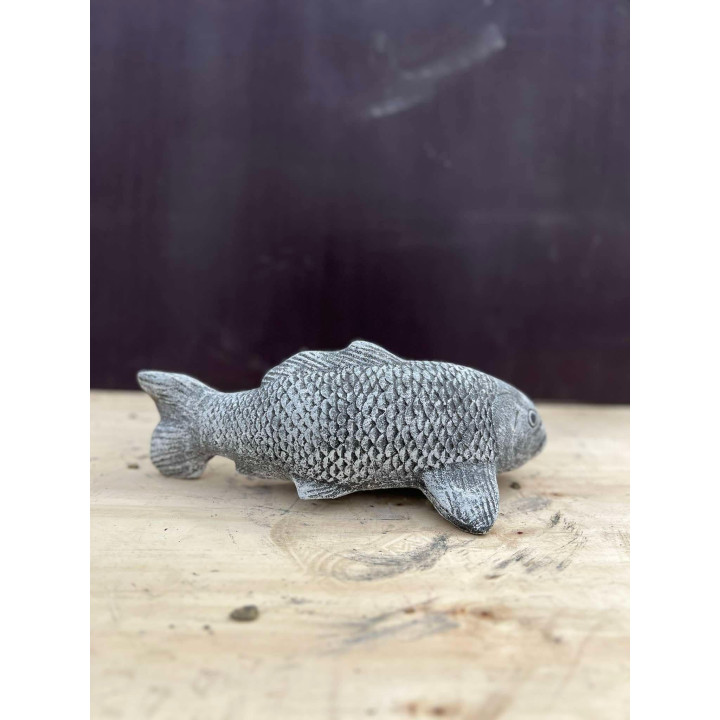 Koi szobor 45cm (szürke)