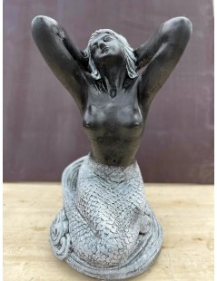 Sellő szobor 60cm (fekete/szürke)