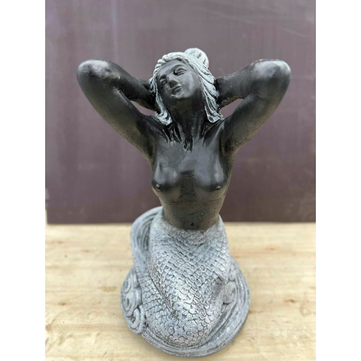 Sellő szobor 60cm (fekete/szürke)