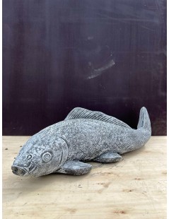 Koi szobor 70cm vízköpős (szürke)
