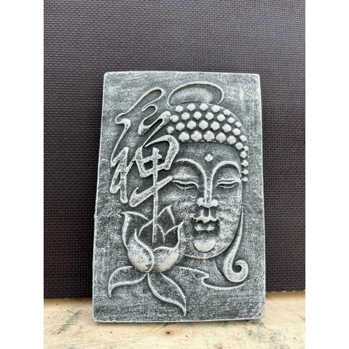 Buddha kő tábla 12x18cm