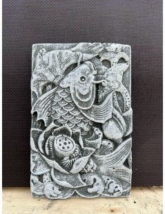 Koi kő tábla 12x18cm