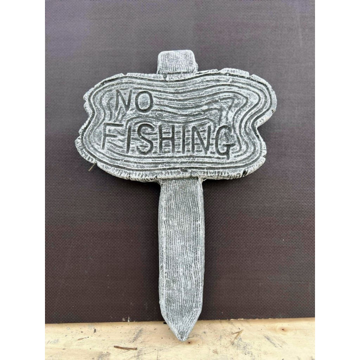 No Fishing kő tábla 24x36cm