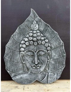 Buddha fej levélben 48x38cm