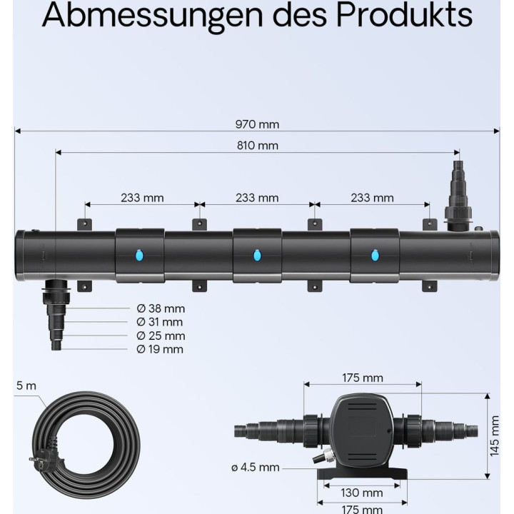 Sunsun öntisztítós UV-C lámpa 72W (CUV-272)