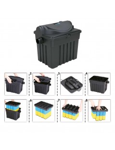 Boyu YT-9000 kerti tó átfolyós gravitációs szűrő szett 11W UVC lámpával