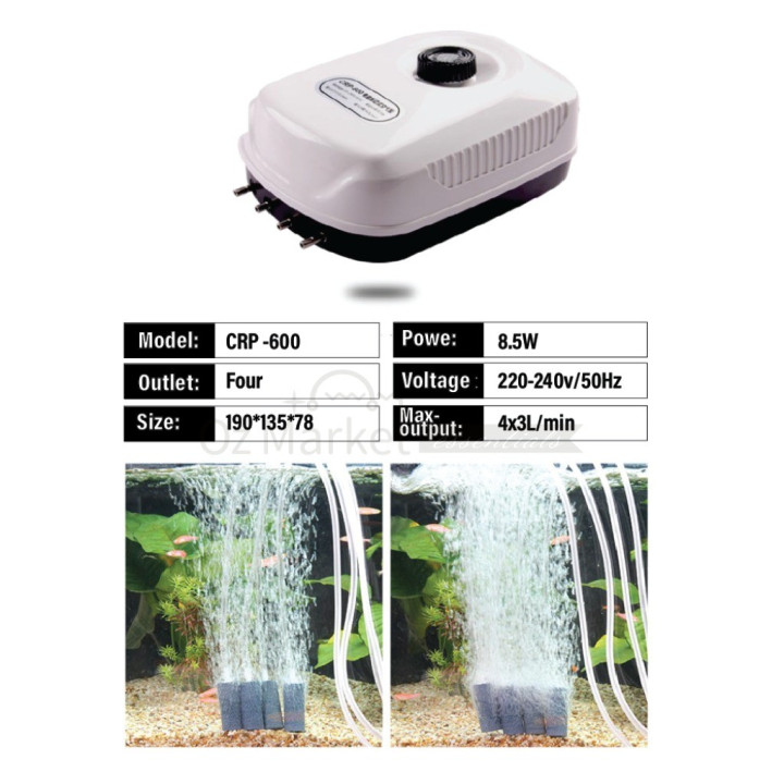 SunSun CRP-600 levegőztető kompresszor (8,5W) (720L/H)