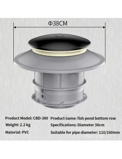 Betonba építhető alsó összefolyó idom 110/160mm (CBD-380)
