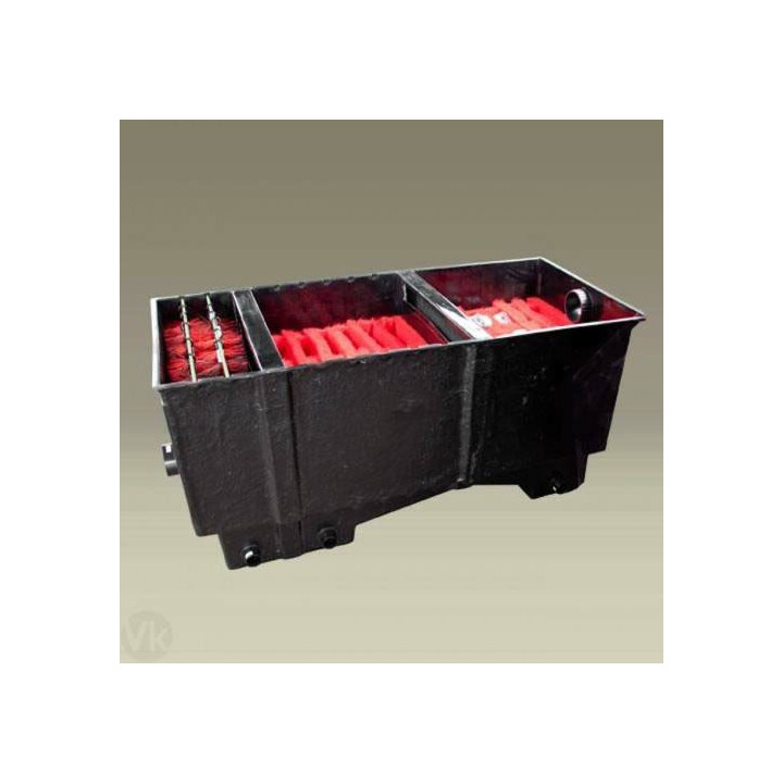 Holland 3kamrás kerti tó gravitációs átfolyós szűrő szett (920L)