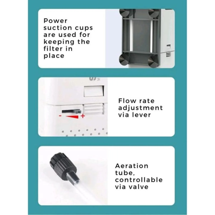 SunSun XUP-02 akváriumi szűrő beépített 3W uvc lámpával