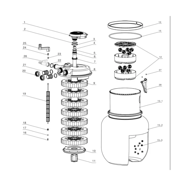 CPF 75000 nyomásszűrő szett 3. (JTP-12000+4m 32 bordás tömlő)