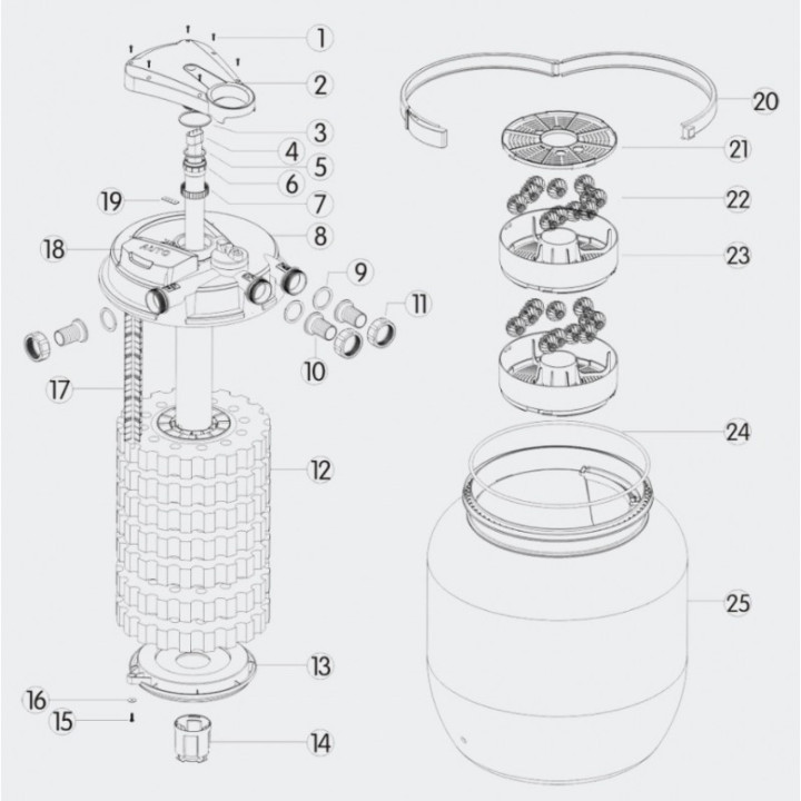CPA 75000 (55W UVC) nyomásszűrő szett 3.(JTP-12000+4m 32 bordás tömlő)