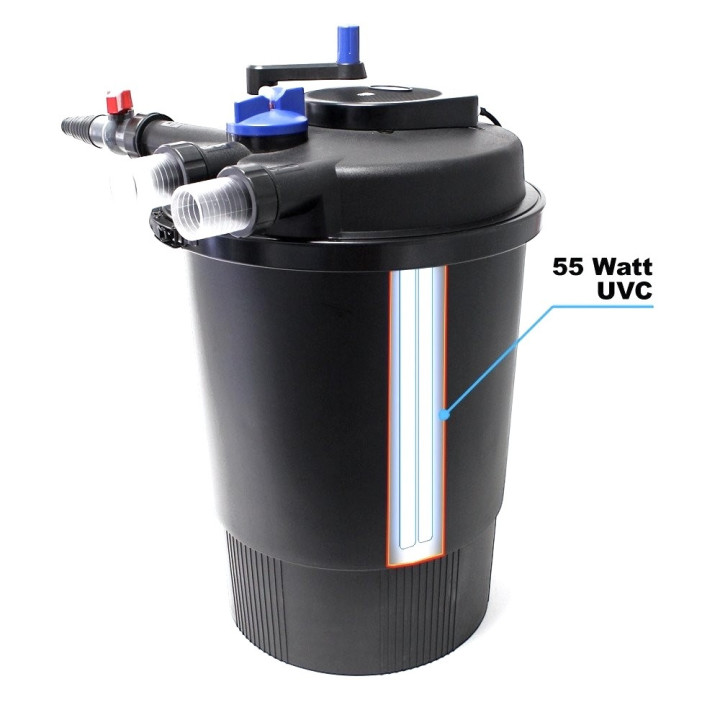 CPF 30000 (55W UVC) nyomásszűrő szett 1.(CTP-10000+4m 32 bordás tömlő)