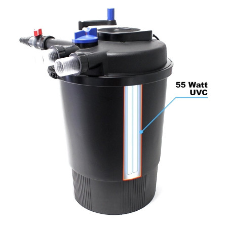 CPF 30000 (55W UVC) nyomásszűrő szett 3.(JTP-10000+4m 32 bordás tömlő)