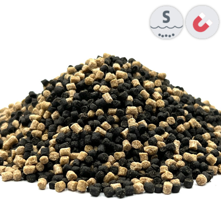 Tavi süllyedős haltáp mix 3 mm  (fekete-barna ) ( 1 kg )