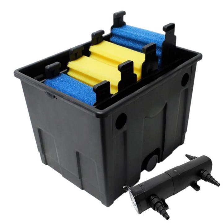 CBF-350 átfolyós gravitációs kerti tó szűrő CUV-224 UVC lámpával