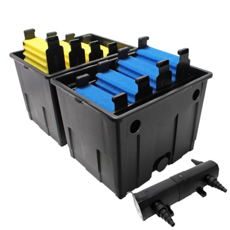 CBF-350B kerti tó átfolyós gravitációs szűrő CUV-224 UVC lámpával