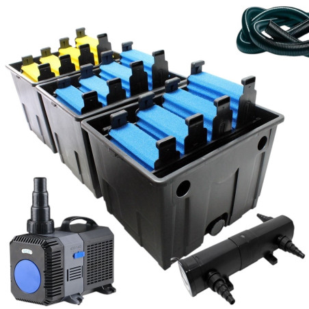 CBF-350C kerti tó szűrő szett CUV-236+CTP-5800+4m DN 32 bordás tömlő