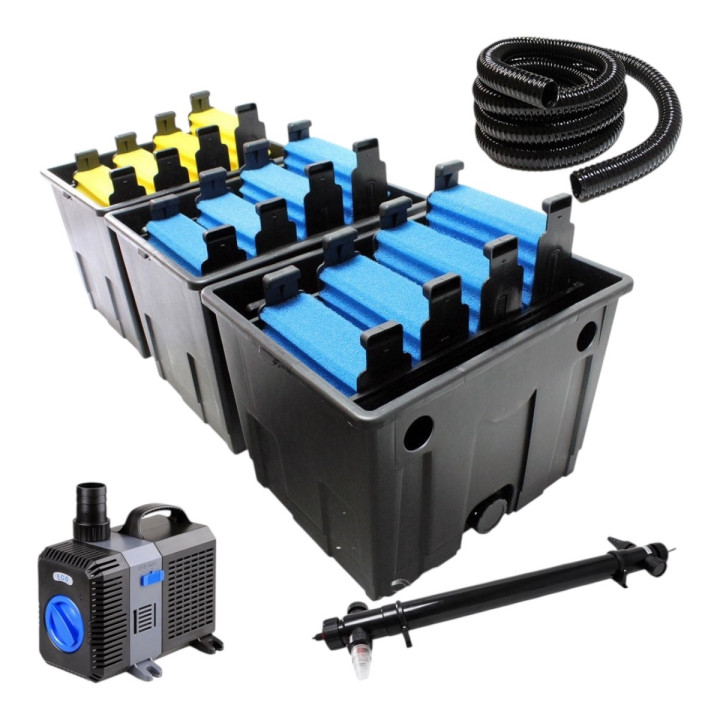 CBF-350C kerti tó szűrő szett CUV-172+CTP-8000+4m DN 32 bordás tömlő