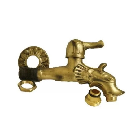 Réz kerti csap oroszlános, karos 1/2" x 3/4"