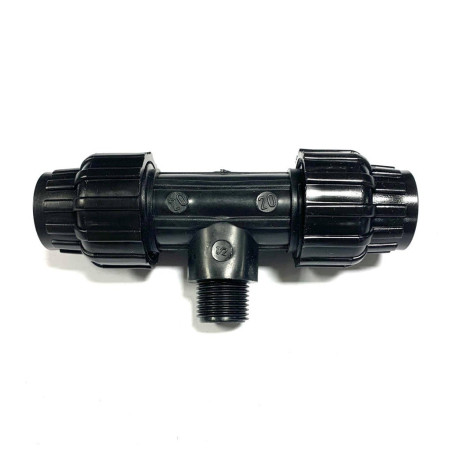 KPE MPE T idom 25 x 3/4" x 25 tok x KM x tok fekete 10 bar