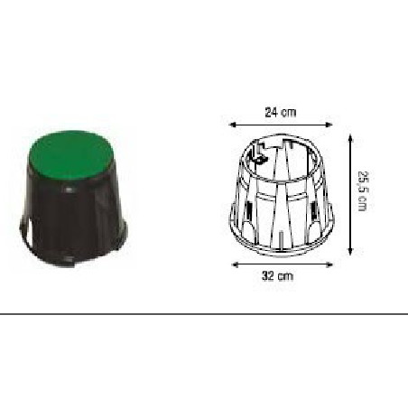 Erősített szelepakna kerek nagy 24x25,2x32cm (T)