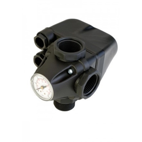 PM-5-3W nyomáskapcsoló+mérőóra 3 utas csatlakozással