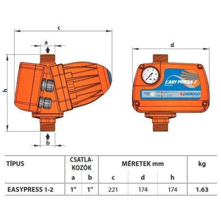 PEDROLLO EASYPRESS-2M szivattyú vezérlő