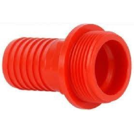 Műanyag külső menetes tömlőcsatlakozó 1"KM 1/2" tömlőkhöz