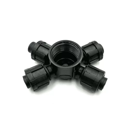 Csepegtető szalag elosztó 4-es 17 x 1" BM (kereszt) PP