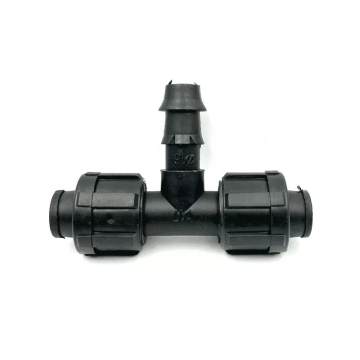 Csepegtető szalag T idom bordás 17 x 16 x 17 PP