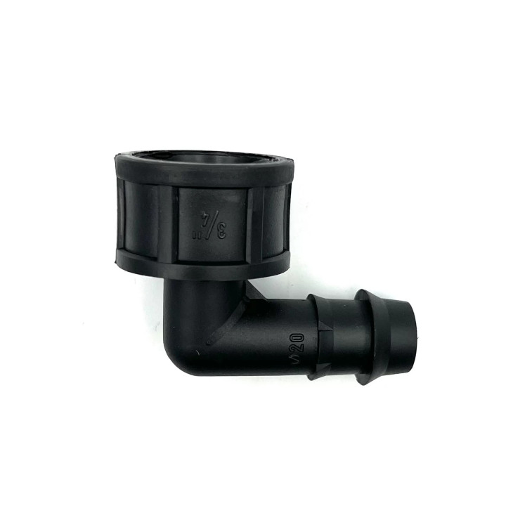 Könyök bordás menetes 20 x 3/4 BM