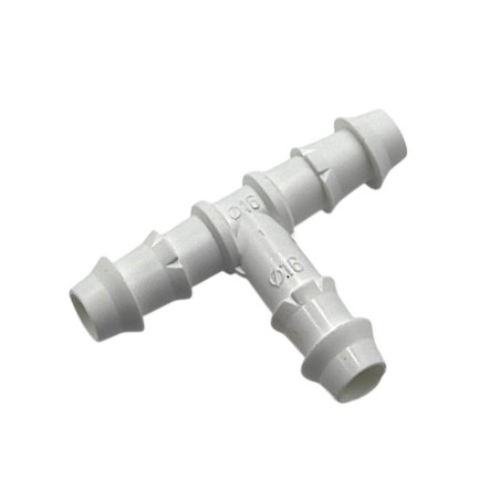 Bordás 16mm T idom (fehér)