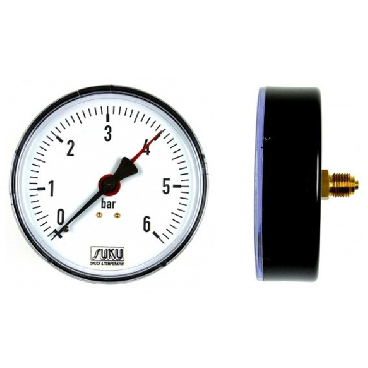 Nyomásmérő óra 0-10Bar (Fekvő)