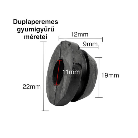 Duplaperemes gumigyűrű csepegtető szalag indítóhoz és csapokhoz PP