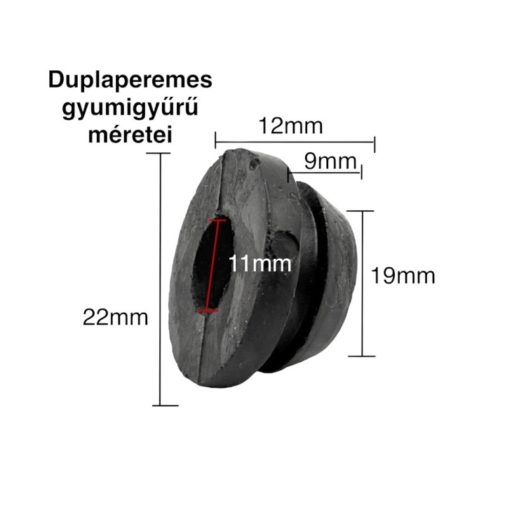 Duplaperemes gumigyűrű csepegtető szalag indítóhoz és csapokhoz PP