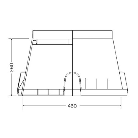 Téglalap alakú szelepakna jumbo (PA)
