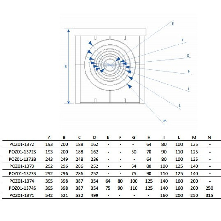 Monolit akna szelepakna 30x30x30cm (tető nélkül)