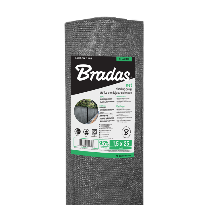 Árnyékoló háló GREYTEX 200 1,5 m x 10 m 95% Antracit szürke