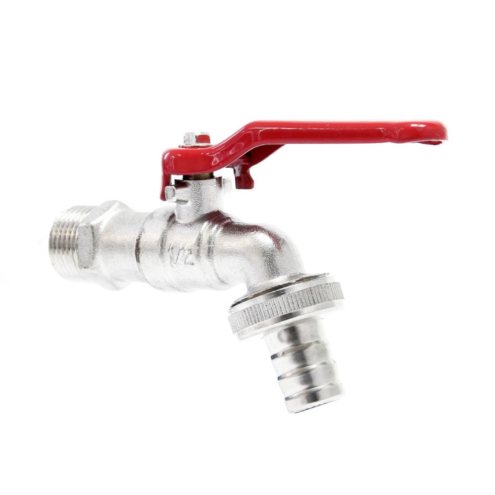 Kerti kifolyócsap fém karos 3/4" KM x 1/2" tömlővéges