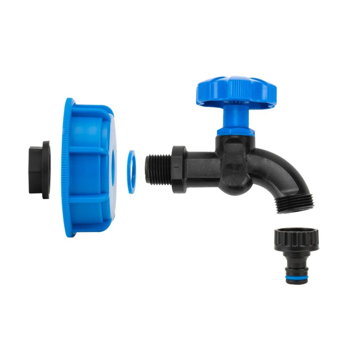 IBC CSATLAKOZÓ KEREK CSAPPAL 1/2R gyors csatlakozóval