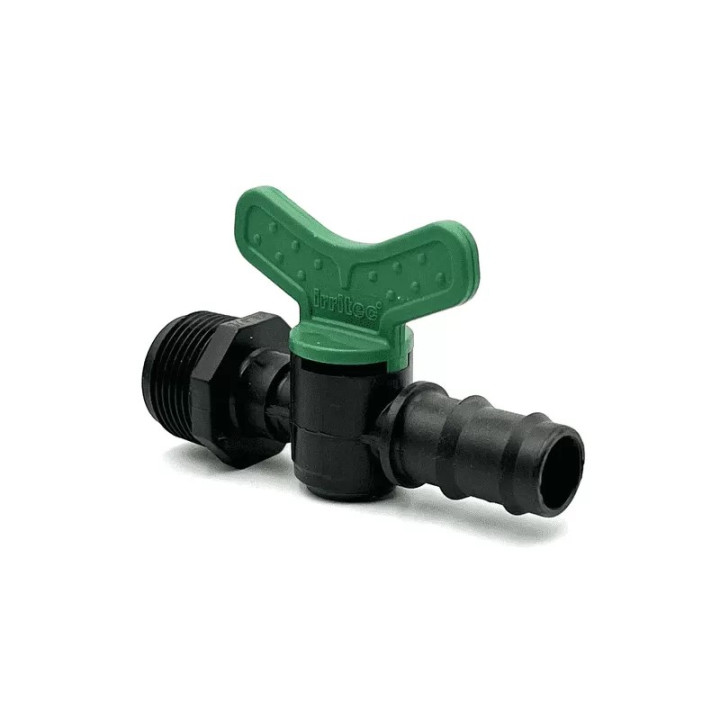 Tömlővéges szelep zöld 16x3/4"KM 4bar