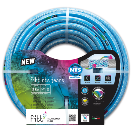Prémium csavarodás mentes tömlő 1" 50 m Fitt Nts Jeans másolata