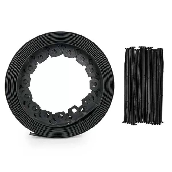 Kerti szegély szett easy border 10m x 4cm fekete