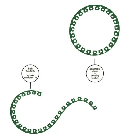 Kerti szegély szett easy border 10m x 4cm zöld