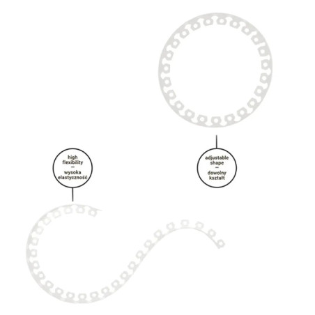 Kerti szegély szett easy border 10m x 4cm világos szürke