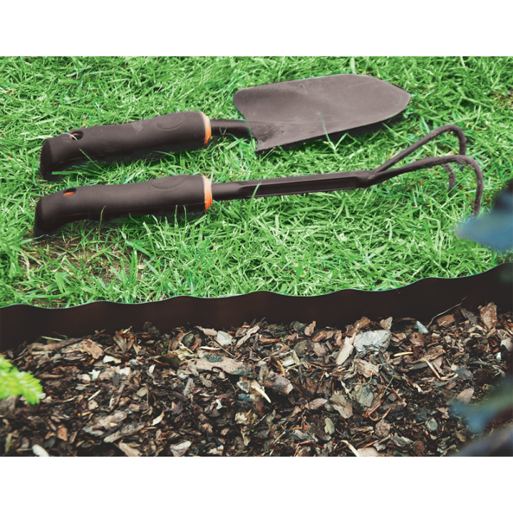 Bradas univerzális ágyásszegély barna 9m x 25cm