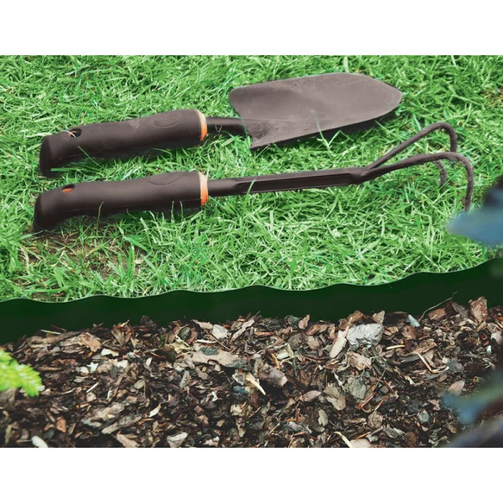 Bradas univerzális ágyásszegély zöld 15 cm x 9 m PE