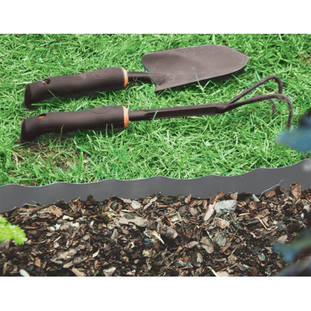 Bradas univerzális ágyásszegély szürke 9m x 15cm